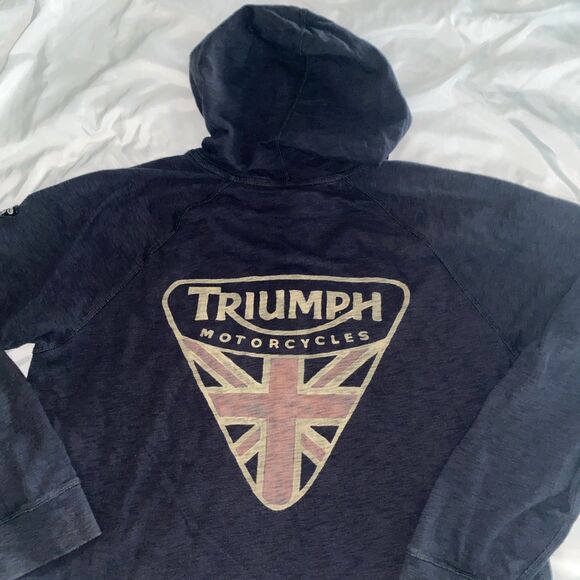 Triumph Motorcycles x Lucky Brand Henley Pullover Hoodie Mens Size XL - Picture 8 of 9